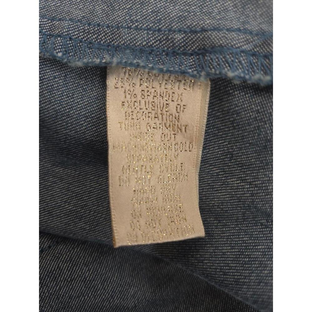 Vintage 1980 Denim Blazer 1X Bedazzled Rhinestone Jewel Embellishments Glam - Picture 6 of 6